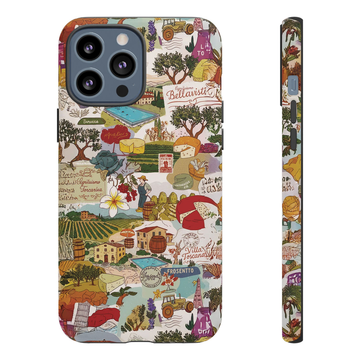 Italy Tuscany Coquette Collage Tough Premium Phone Case - For iPhone 17 Pro Max iPhone 16 Pro iPhone 15 Iphone 14 Plus 13 Pro 12 11 10 XR - Studio40ParkLane