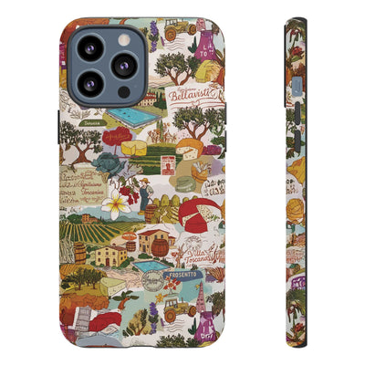 Italy Tuscany Coquette Collage Tough Premium Phone Case - For iPhone 17 Pro Max iPhone 16 Pro iPhone 15 Iphone 14 Plus 13 Pro 12 11 10 XR - Studio40ParkLane