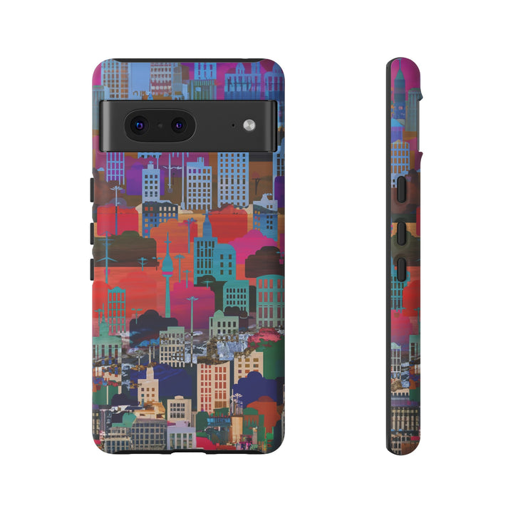 Cute Samsung Case | Cool Iphone Case | Summer City Skyline, Samsung S24, S23, S22, S21, IPhone 15 Case | Iphone 14 Case, Iphone 13 Case - Studio40ParkLane