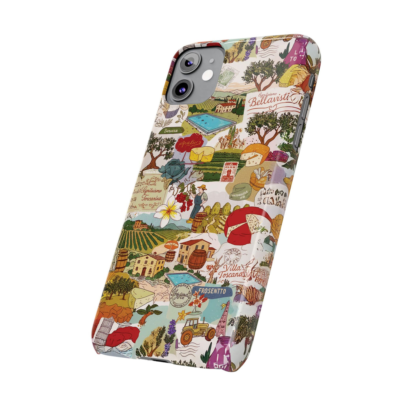 Slim Italy Tuscany Coquette Collage Cute Phone Case for Iphone 17 - | iPhone 16 Pro Max Case | iPhone 15 Case Iphone 14 13 12 11 10 9 8 7 - Studio40ParkLane