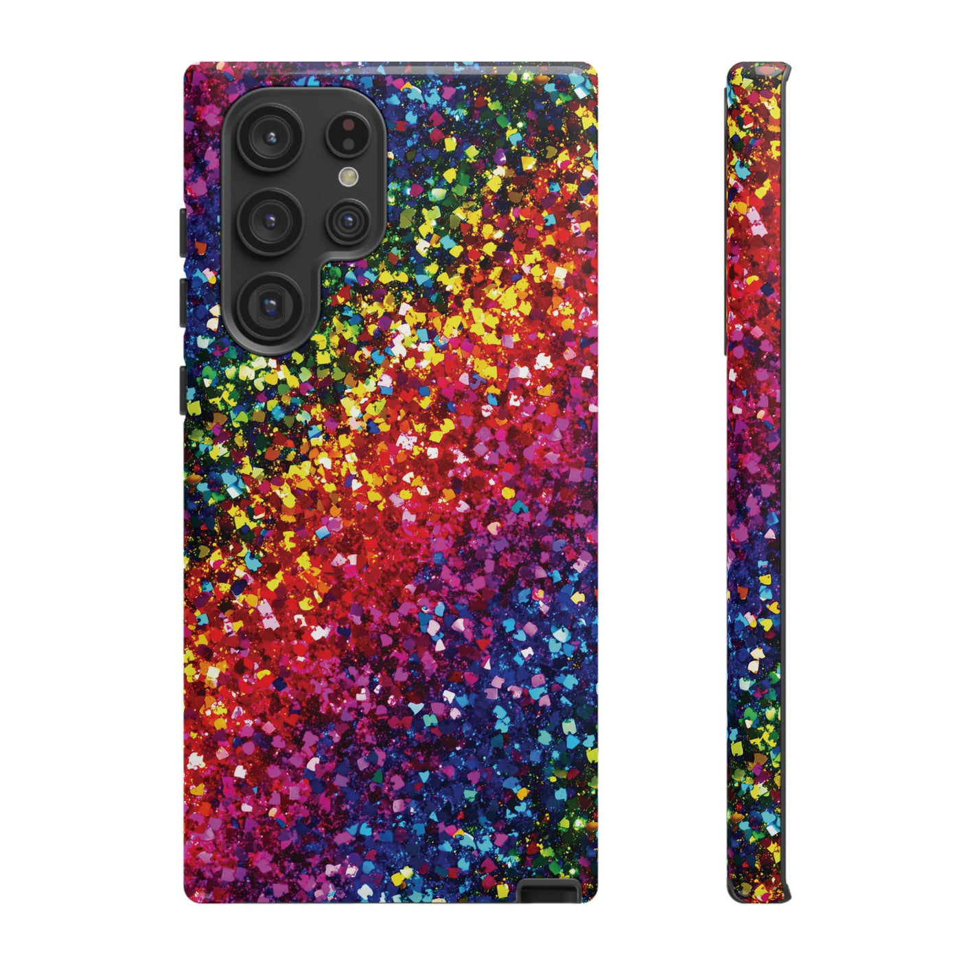 Faux Chic Play on Glitter Effect Cute Phone Case, for IPhone 16 pro Max | Iphone 15, Iphone 14, IPhone 13 Case, 11 8 7, Samsung Galaxy S24, S23, S22, S21, 2 Layer Protection