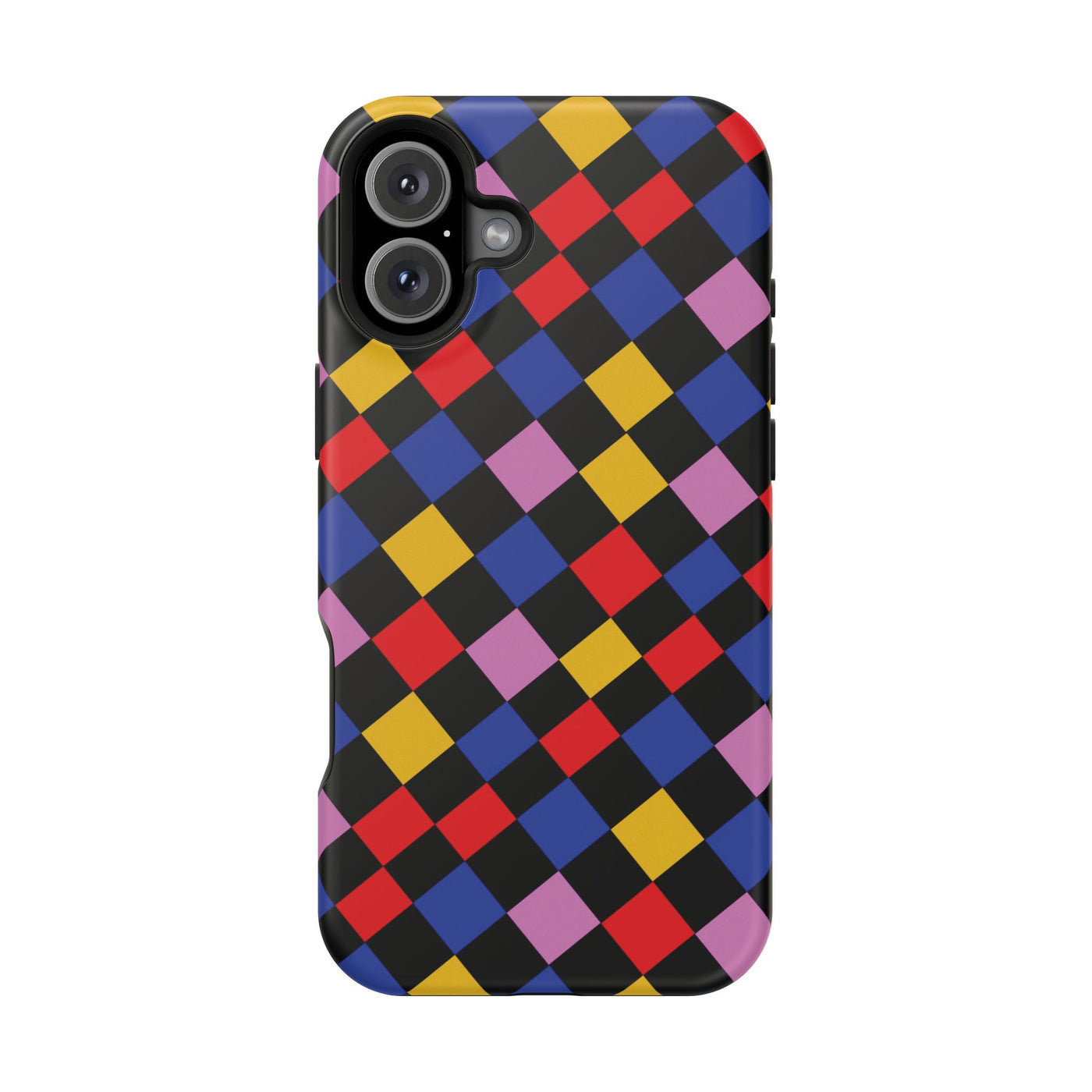 Aesthetic Colorful Checkerboard Tough Magsafe Phone Case - For iPhone 17 Pro Max iPhone 16 Pro iPhone 15 Iphone 14 Plus 13 Pro 12 11 Gift - Studio40ParkLane