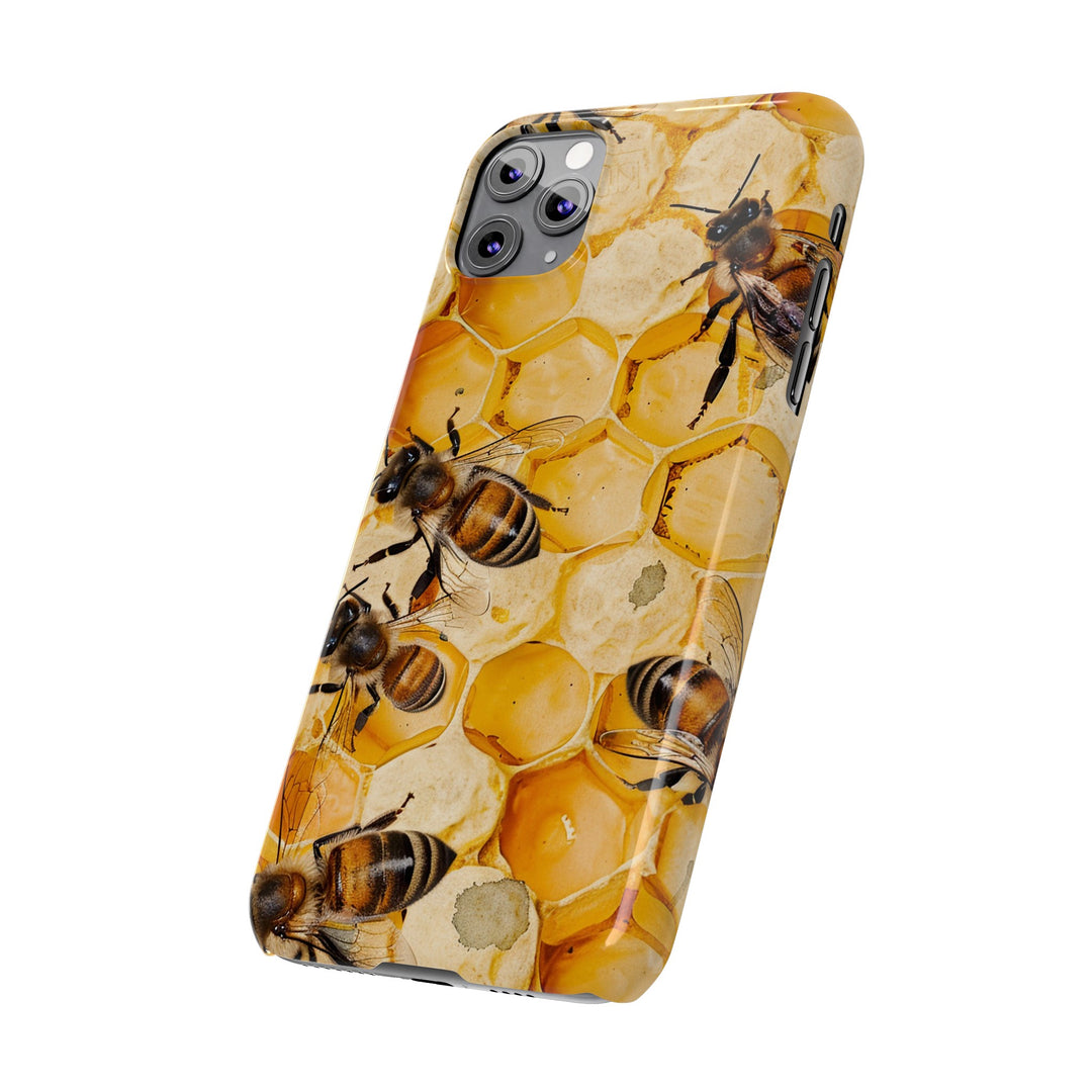 Slim Cute Phone Cases for Iphone - | iPhone 15 Case | iPhone 15 Pro Max Case, Iphone 14 Case, Iphone 14 Pro Max, Iphone 13, Summer Honey Bees - Studio40ParkLane
