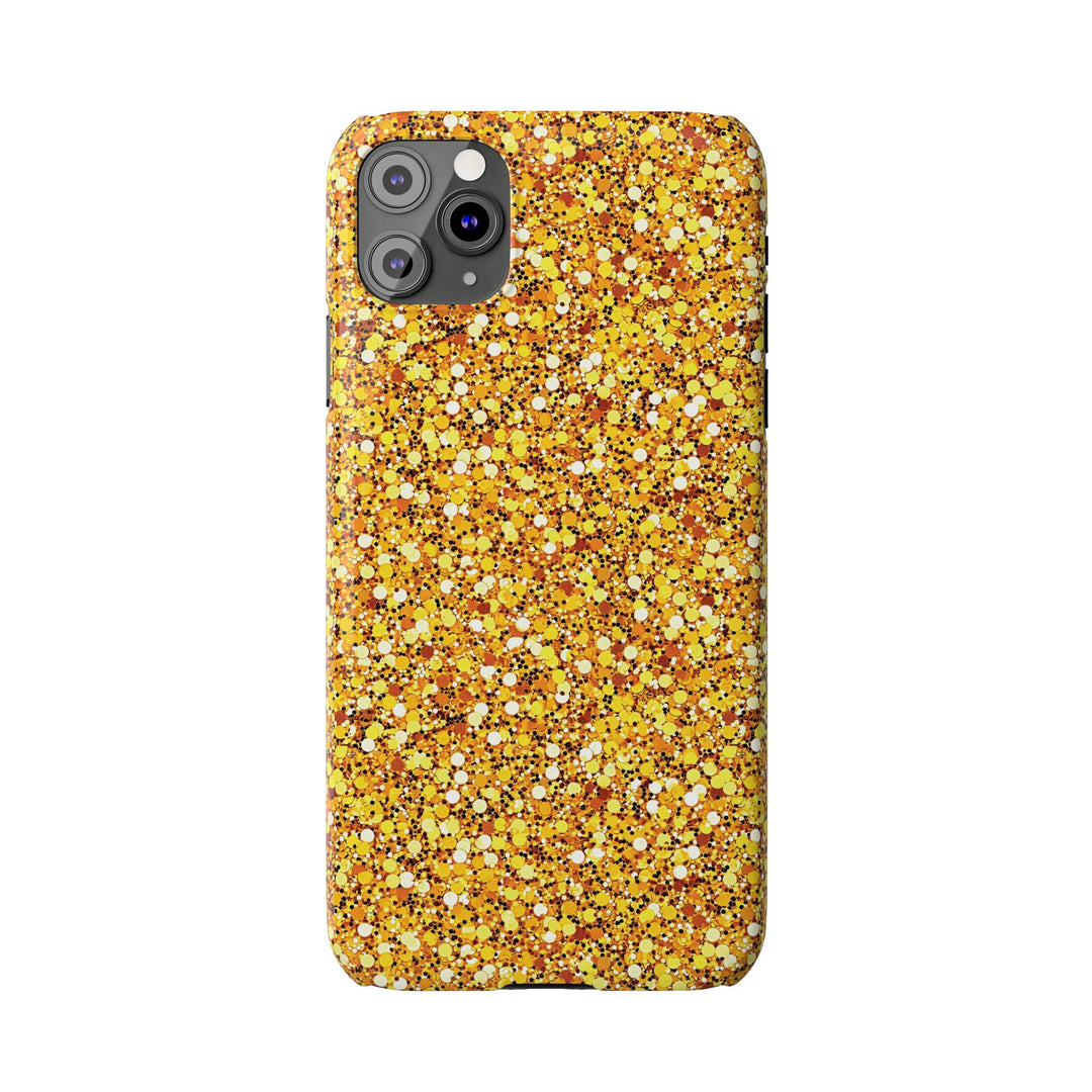 Slim Muted Gold Play on Faux Glitter Effect Cute Phone Cases for Iphone 16 Pro Max | iPhone 15 Case | iPhone 15 Pro Max Case, Iphone 14, Iphone 14 Pro Max, Iphone 13 12 11 8 7 - Studio40ParkLane