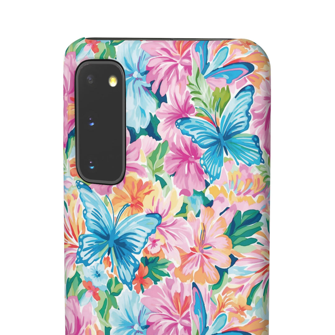 Sleek Snap Butterflies Flowers Cute Phone Case for iPhone 16 15 14 13 12 11 X Xs Max Xr Pro Plus Samsung Galaxy S24 S23 S22 S21 S20 Ultra