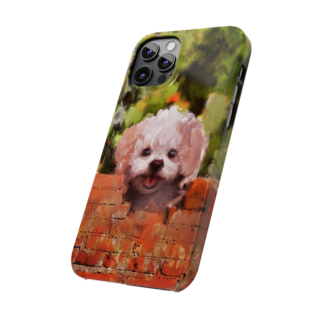 Slim Cute Phone Cases for Iphone - | iPhone 15 Case | iPhone 15 Pro Max Case, Iphone 14 Case, Iphone 14 Pro Max, Iphone 13, Bichon Frise Dog - Studio40ParkLane