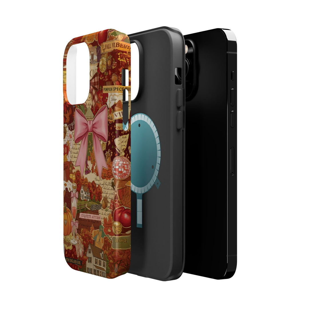 New England Fall Coquette Collage Tough Magsafe Cute Phone Cases for Iphone | iPhone 15 Pro Max Case, Iphone 14, Iphone 14 13 12 11 10 9 8 7 - Studio40ParkLane