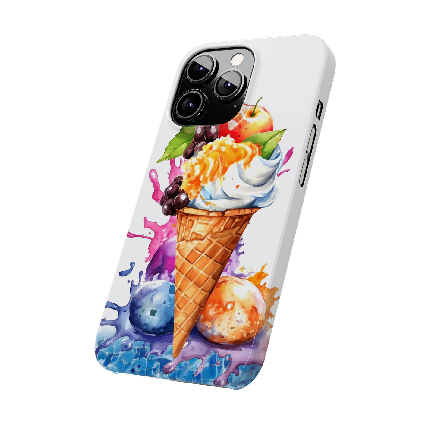 Summer Ice Cream Cone Slim Cute Phone Cases for Iphone  | iPhone 15 Case | iPhone 15 Pro Max Case, Iphone 14, Iphone 14 Pro Max, Iphone 13