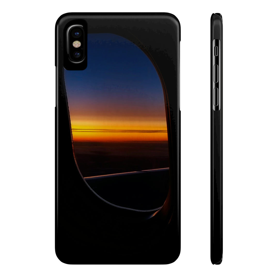 Slim Cute Phone Cases for Iphone - | iPhone 15 Case | iPhone 15 Pro Max Case, Iphone 14 Case, Iphone 14 Pro Max, Iphone 13, Airplane Window Sunset - Studio40ParkLane