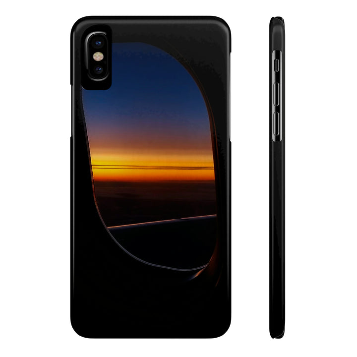 Slim Cute Phone Cases for Iphone - | iPhone 15 Case | iPhone 15 Pro Max Case, Iphone 14 Case, Iphone 14 Pro Max, Iphone 13, Airplane Window Sunset - Studio40ParkLane