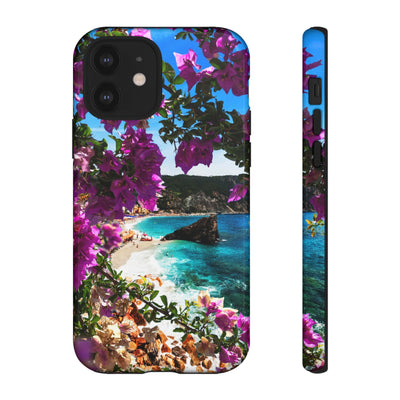 Impact Resistant, Bougainvillea Seaview, Cute Phone Cases for Samsung S24, S23, S22, S21, IPhone 15 pro Iphone 14 pro Iphone 13 IPhone 12 Iphone 11