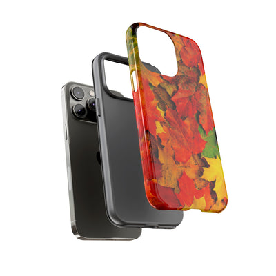 Fall Leaves Impact Resistant, Cute Phone Cases for Samsung S24, S23, S22, S21, IPhone 15 pro Iphone 14 pro Iphone 13 IPhone 12 Iphone 11