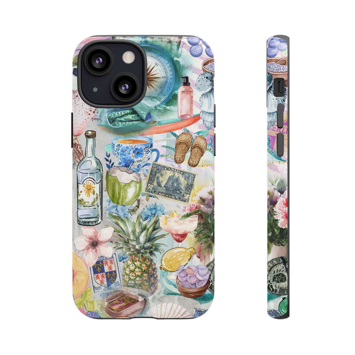 Impact Resistant, Travel Coquette Collage, Cute Phone Cases for Samsung S24, S23, S22, S21, IPhone 15 pro Iphone 14 pro Iphone 13 IPhone 12 Iphone 11