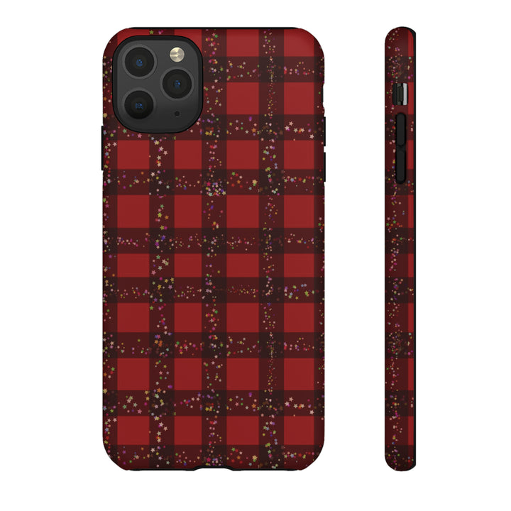 Cute IPhone Case | iPhone 15 Case | iPhone 15 Pro Max Case, Iphone 14 Case, Iphone 14 Pro Max Case IPhone Case for Art Lovers, Red Festive Plaid - Studio40ParkLane