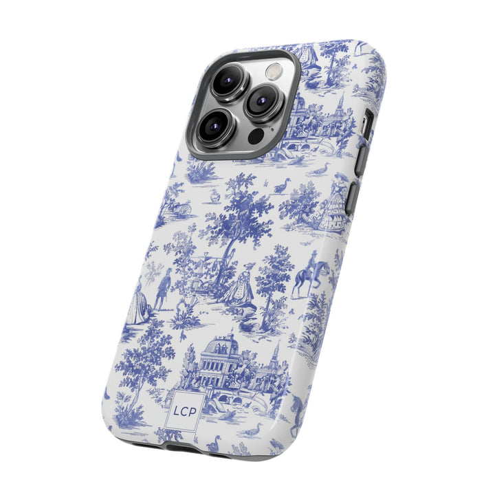 Personalized Custom French Toile Tough Cute Phone Case For Apple iPhone 18, 17, 16, 15 14, Pro Max, Samsung Galaxy S26, S25, S24 Plus Ultra
