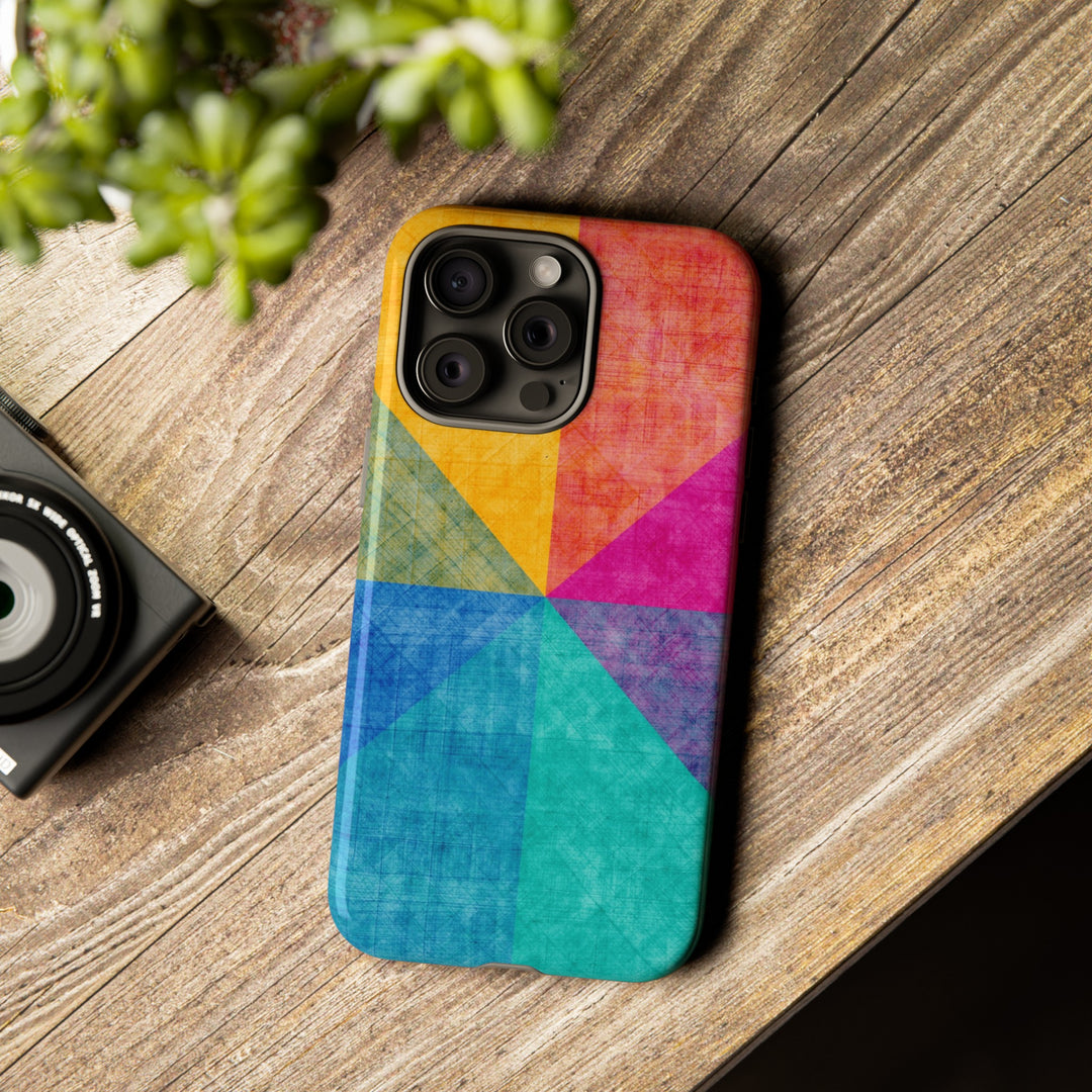 Impact Resistant, Colored Shapes, Cute Phone Cases for Samsung S24, S23, S22, S21, IPhone 15 pro Iphone 14 pro Iphone 13 IPhone 12 Iphone 11 - Studio40ParkLane