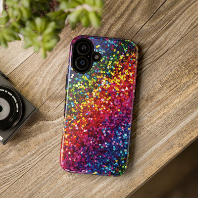 Muted Faux Play on Glitter Effect Cute Phone Case, for IPhone 16 pro Max | Iphone 15, Iphone 14, IPhone 13 Case, 11 8 7, Samsung Galaxy S24, S23, S22, S21, 2 Layer Protection