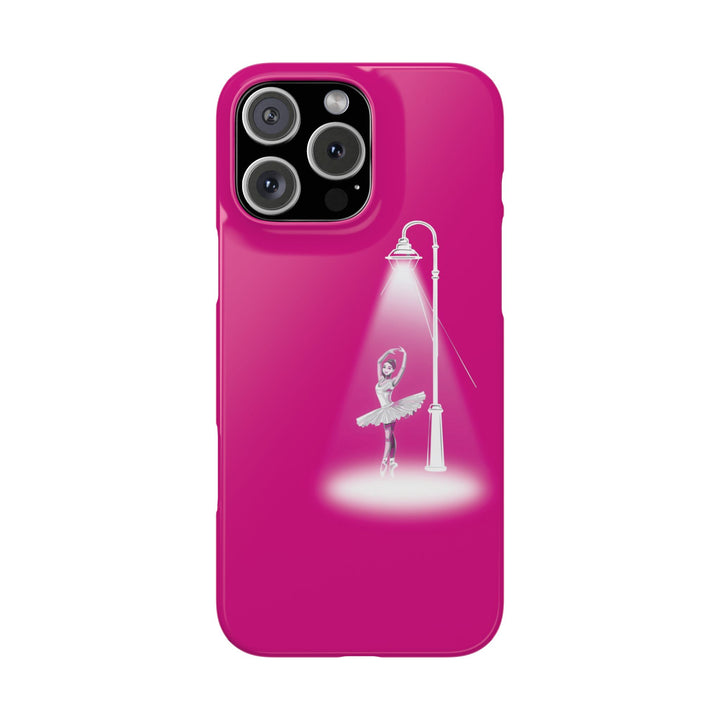 Slim Pink Ballet Dancer Spotlight Gift for Her Cute Phone Cases for Iphone 16 Pro Max | iPhone 15 Case | iPhone 15 Pro Max Case, Iphone 14, 13, 12, 11, 10, 8, 7 - Studio40ParkLane