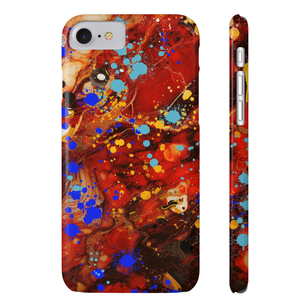 Slim Cute Phone Cases for Iphone - | iPhone 15 Case | iPhone 15 Pro Max Case, Iphone 14 Case, Iphone 14 Pro Max, Iphone 13, Fall Marble Paint Splash - Studio40ParkLane
