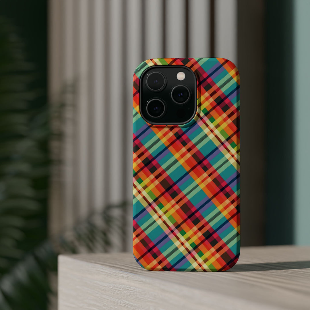 Checkered Plaid Magsafe Gift for Her Cute Phone Case for Iphone, | iPhone 16 | iPhone 15 Pro Max, Iphone 14 Pro Max, 13 12 11 10 9 8 7 - Studio40ParkLane
