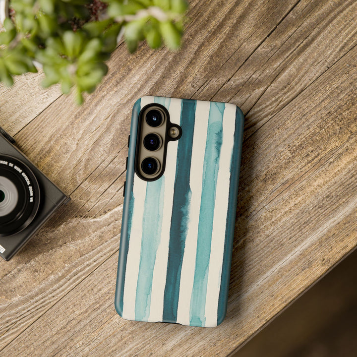 Tough Cute Green Stripes Phone Case, for IPhone 17 Pro Max | Iphone 17 Air, Iphone 16, IPhone 15, 14 13 12, Samsung Galaxy S26, S25, S24, S23