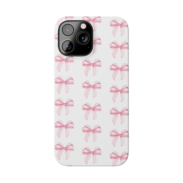 Slim Pink Bows Cute Phone Cases for Iphone 16 Pro Max | iPhone 15 Case | iPhone 15 Pro Max Case, Iphone 14, Iphone 14 Pro Max, Iphone 13 12 11 8 7 - Studio40ParkLane