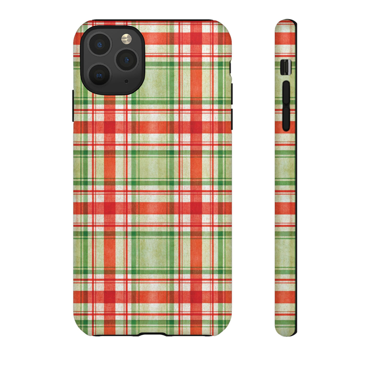Aesthetic Tough Red Green Checkered Premium Phone Case - For iPhone 17 Pro Max iPhone 16 Pro iPhone 15 Iphone 14 Plus 13 Pro 12 11 10 XR XS - Studio40ParkLane