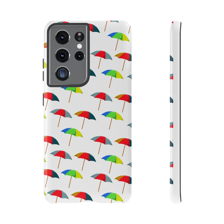 Cute Samsung Phone Case | Aesthetic Samsung Phone Case | Galaxy S23, S22, S21, S20 | Colorful Beach Parasols, Protective Phone Case - Studio40ParkLane