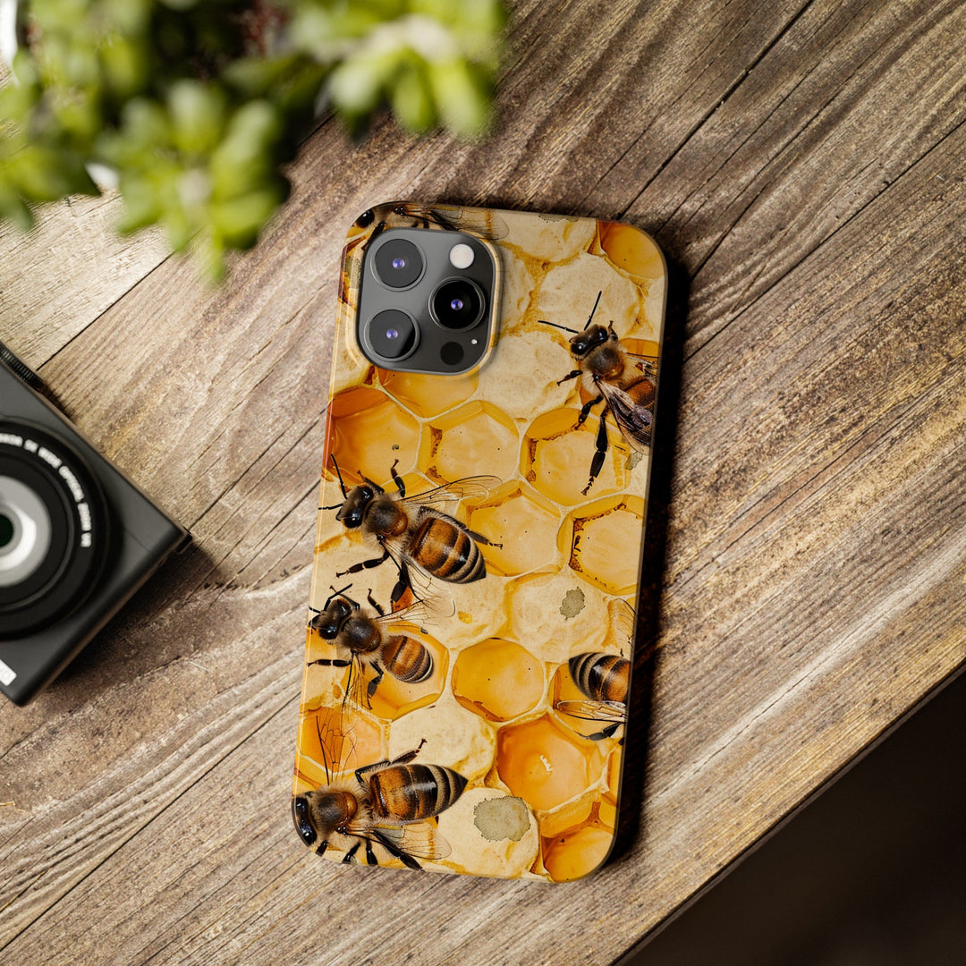 Slim Cute Phone Cases for Iphone - | iPhone 15 Case | iPhone 15 Pro Max Case, Iphone 14 Case, Iphone 14 Pro Max, Iphone 13, Summer Honey Bees - Studio40ParkLane
