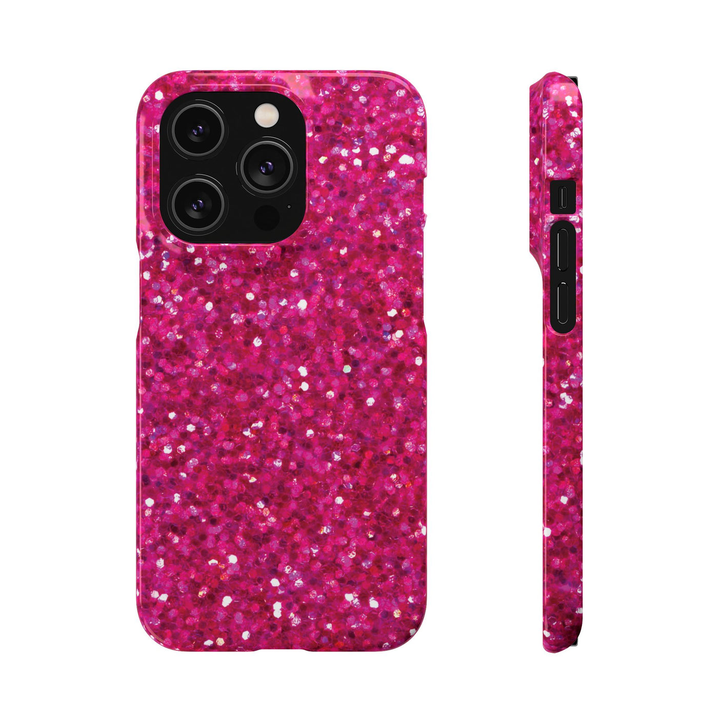 Snap Non-Glitter Muted Pink Play on "Faux" Glitter Effect Cute Phone Cases for Samsung and Iphone, 16, 15, 14, S24, S23, S22, S21, S20, Plus and Ultra