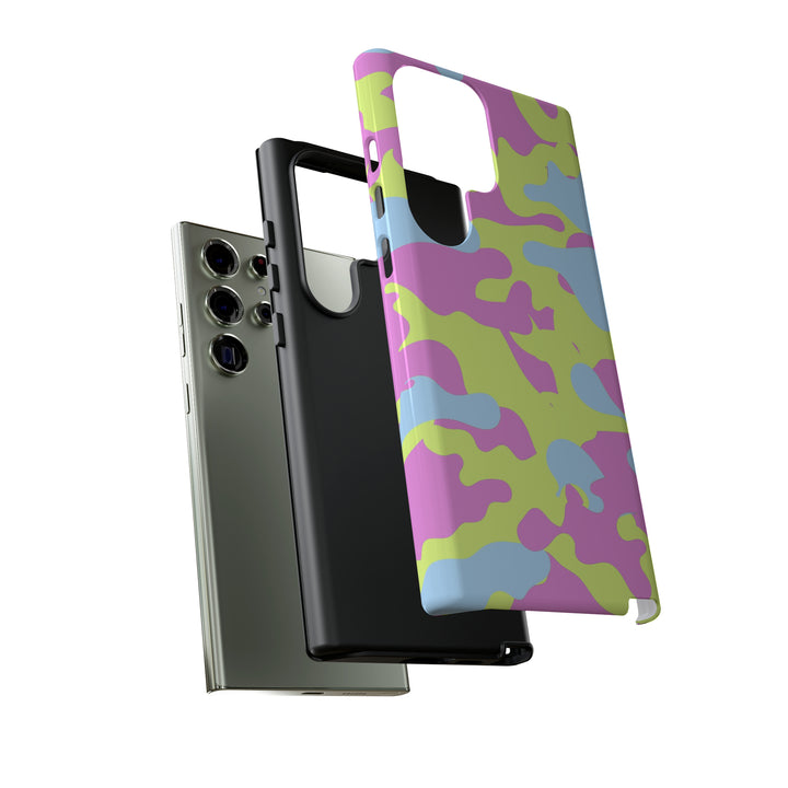 Cute Phone Case | Aesthetic Phone Cases| for Galaxy S23, S22, S21, S20 | Blue Pink Camouflage, Protective Phone Case - Studio40ParkLane