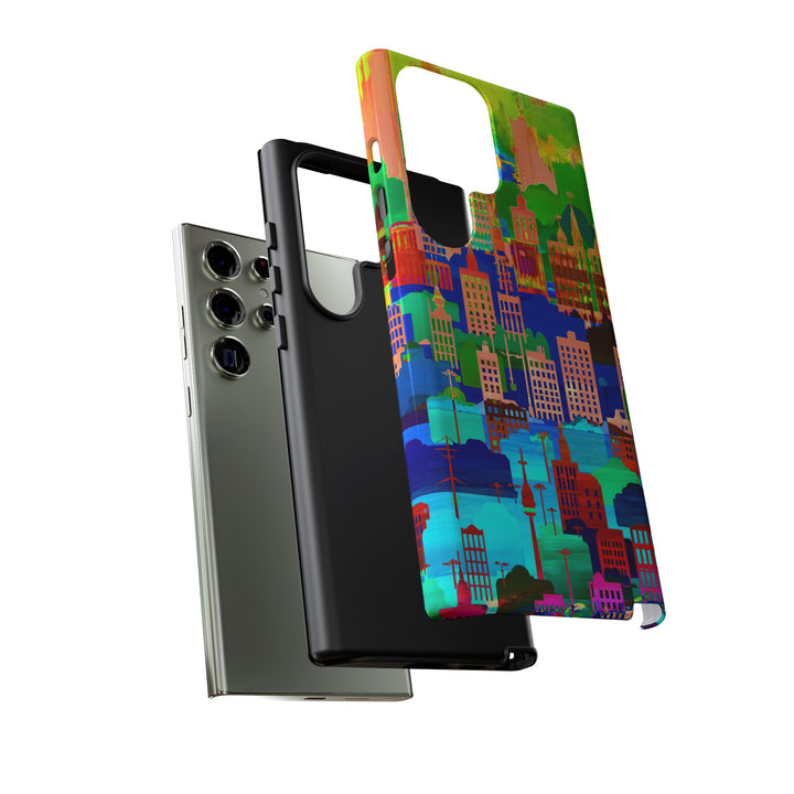Cute Samsung Case | Cool Iphone Case | Summer City Skyline, Samsung S24, S23, S22, S21, IPhone 15 Case | Iphone 14 Case, Iphone 13 Case - Studio40ParkLane