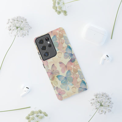 Cute Samsung Case | Cool Iphone Case | Summer Pastel Butterflies, Samsung S24, S23, S22, S21, IPhone 15 Case | Iphone 14 Case, Iphone 13 Case