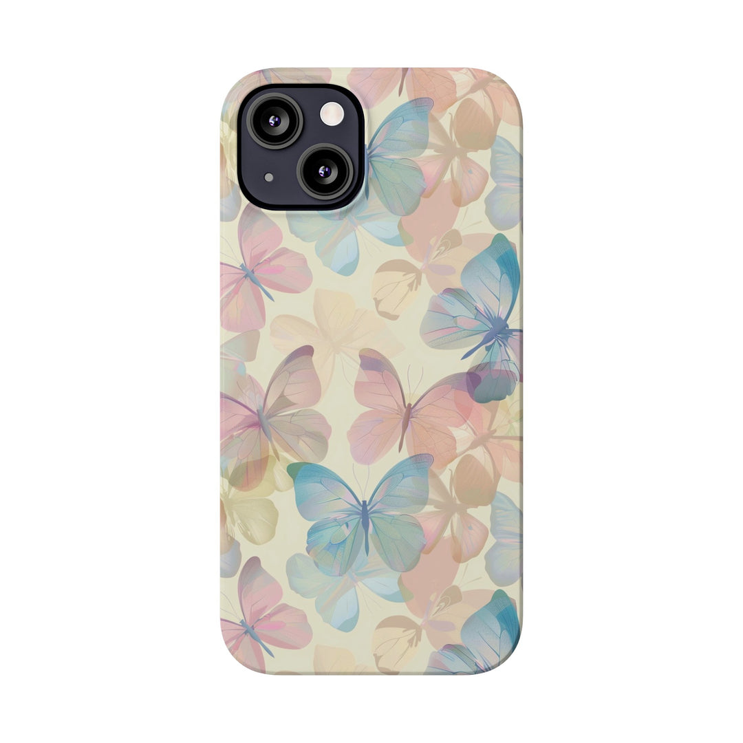Slim Cute Phone Cases for Iphone - | iPhone 15 Case | iPhone 15 Pro Max Case, Iphone 14 Case, Iphone 14 Pro Max, Iphone 13, Summer Pastel Butterflies - Studio40ParkLane