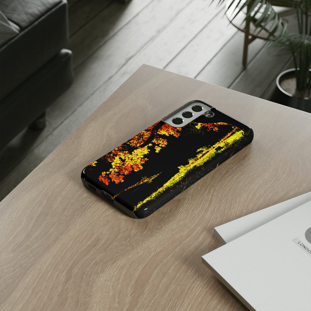 Cute Samsung Phone Case | Aesthetic Samsung Phone Case | Fall Leaves North Bridge | Galaxy S23, S22, S21, S20 | Luxury Double Layer | Cool - Studio40ParkLane