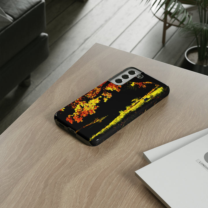 Cute Samsung Phone Case | Aesthetic Samsung Phone Case | Fall Leaves North Bridge | Galaxy S23, S22, S21, S20 | Luxury Double Layer | Cool - Studio40ParkLane