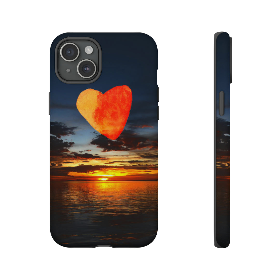 Cute IPhone Case | Rising Heart Love Sunset, iPhone 15 Case | iPhone 15 Pro Case, Iphone 14 Case, Iphone 14 Pro Max Case - Studio40ParkLane