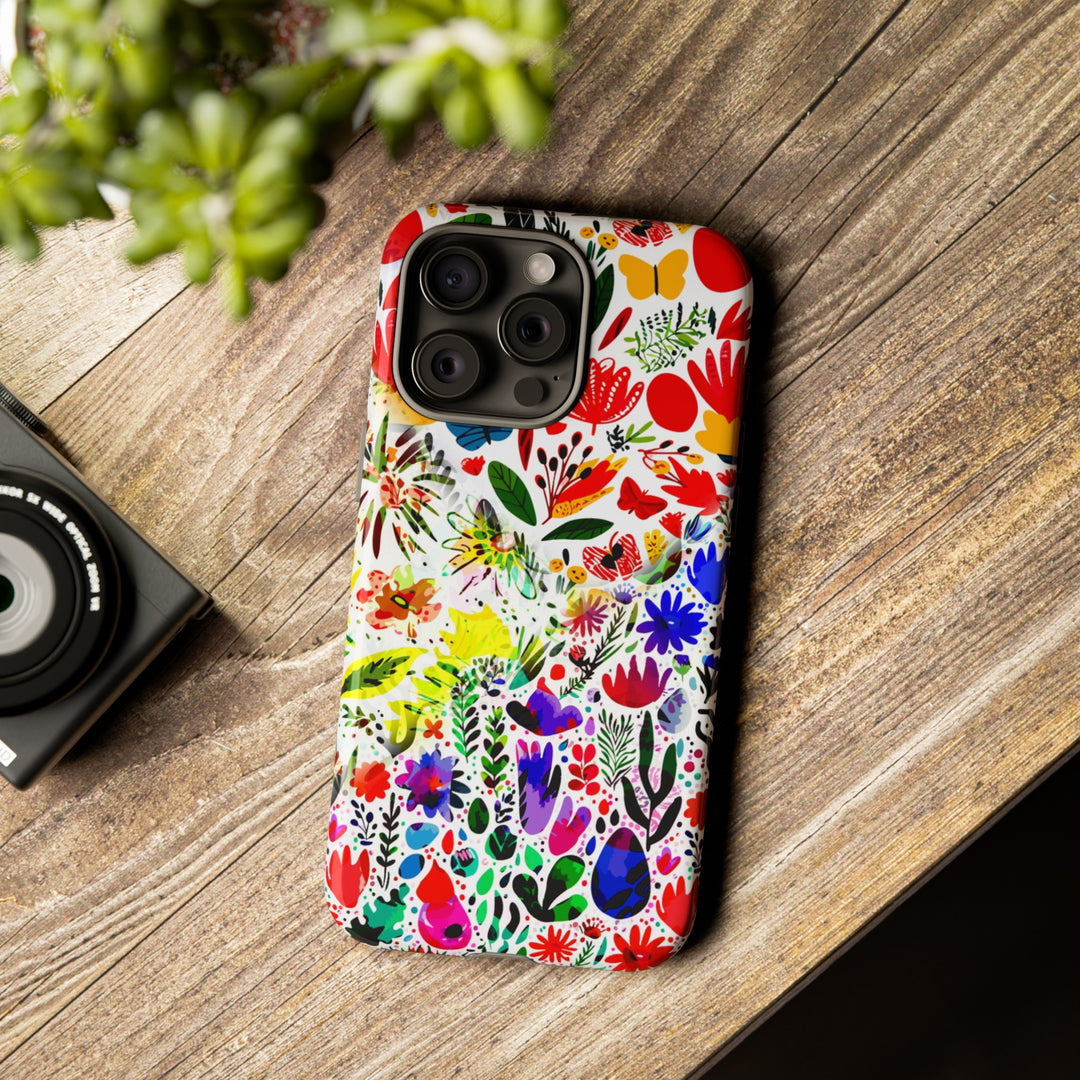Impact Resistant, Colored Flowers, Cute Phone Cases for Samsung S24, S23, S22, S21, IPhone 15 pro Iphone 14 pro Iphone 13 IPhone 12 Iphone 11 - Studio40ParkLane