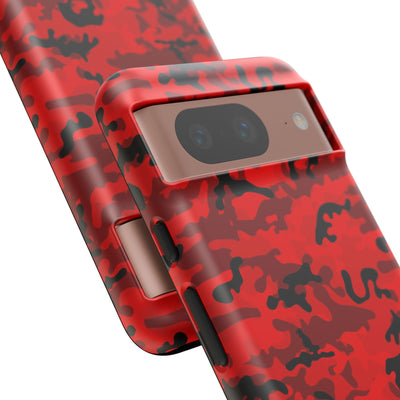 Impact Resistant, Red Camo Camouflage, Cute Phone Cases for Samsung S24, S23, S22, S21, IPhone 15 pro Iphone 14 pro Iphone 13 IPhone 12 Iphone 11