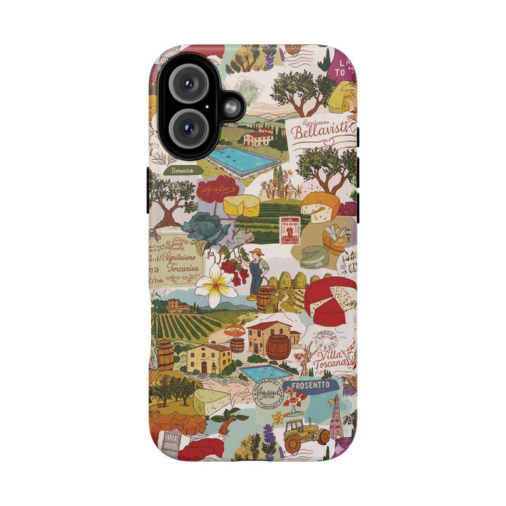 Italy Tuscany Coquette Collage Tough Premium Phone Case - For iPhone 17 Pro Max iPhone 16 Pro iPhone 15 Iphone 14 Plus 13 Pro 12 11 10 XR - Studio40ParkLane