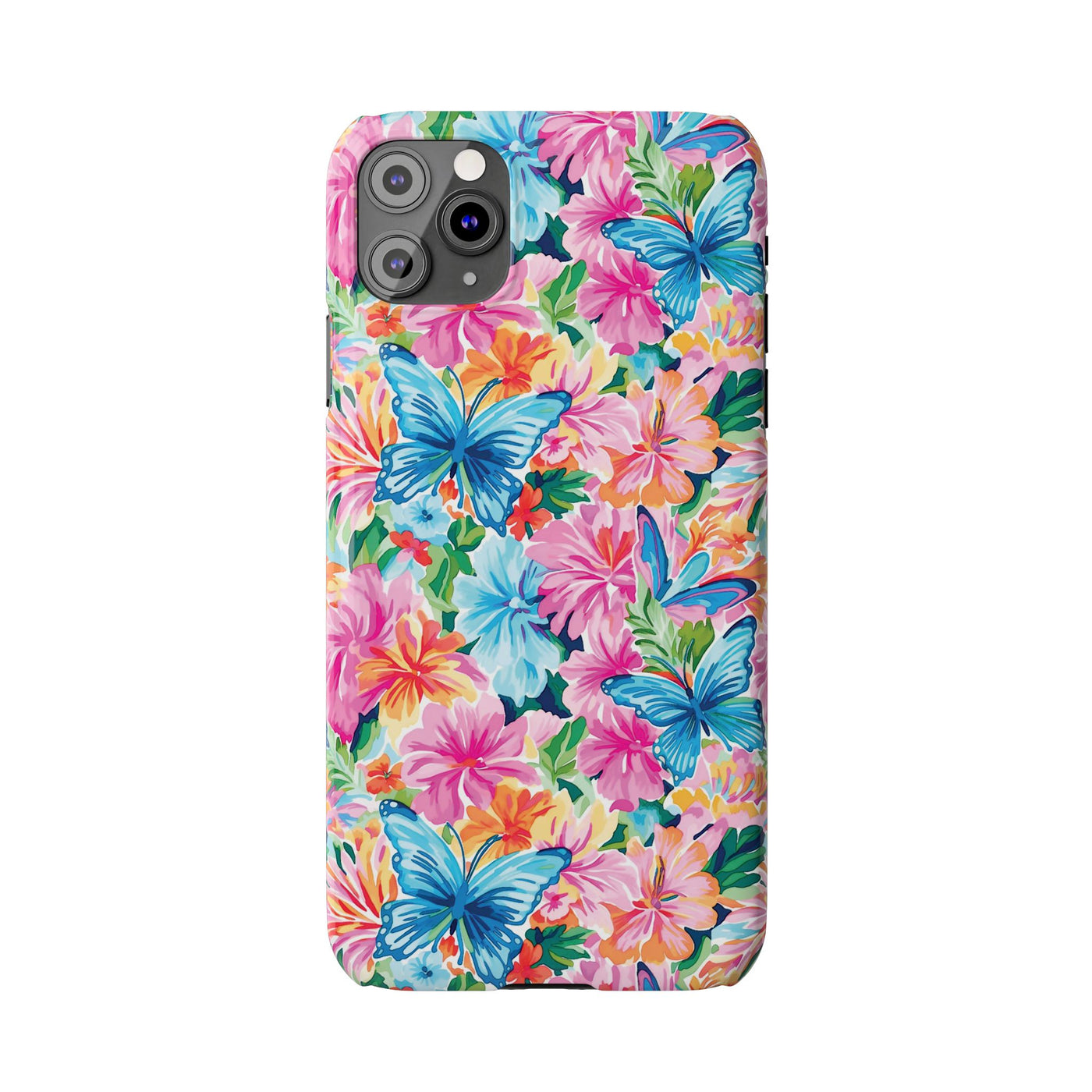 Slim Butterflies Flowers Gift for Her Cute Phone Cases for Iphone 16 Pro Max | iPhone 15 Case | iPhone 15 Pro Max Case, Iphone 14, 13, 12, 11, 10, 8, 7