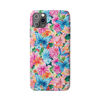 Slim Butterflies Flowers Gift for Her Cute Phone Cases for Iphone 16 Pro Max | iPhone 15 Case | iPhone 15 Pro Max Case, Iphone 14, 13, 12, 11, 10, 8, 7