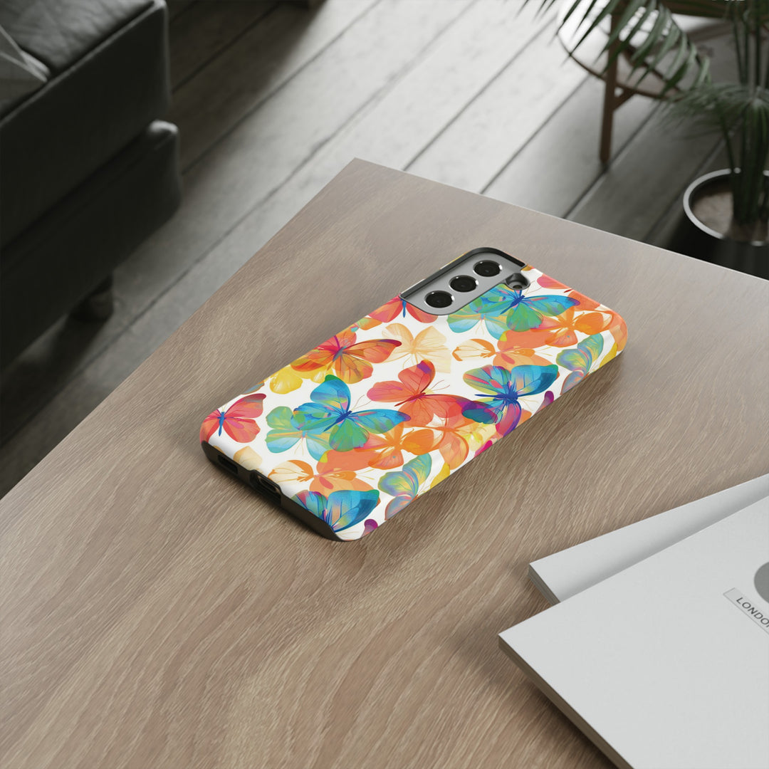 Cute Samsung Case | Cool Iphone Case | Summer Bright Butterflies, Samsung S24, S23, S22, S21, IPhone 15 Case | Iphone 14 Case, Iphone 13 Case - Studio40ParkLane