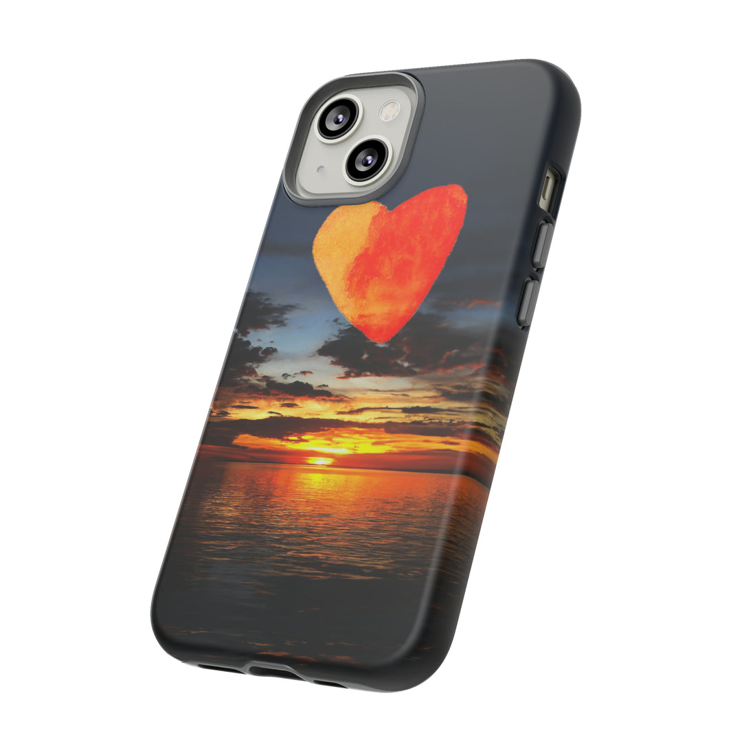 Cute IPhone Case | Rising Heart Love Sunset, iPhone 15 Case | iPhone 15 Pro Case, Iphone 14 Case, Iphone 14 Pro Max Case - Studio40ParkLane