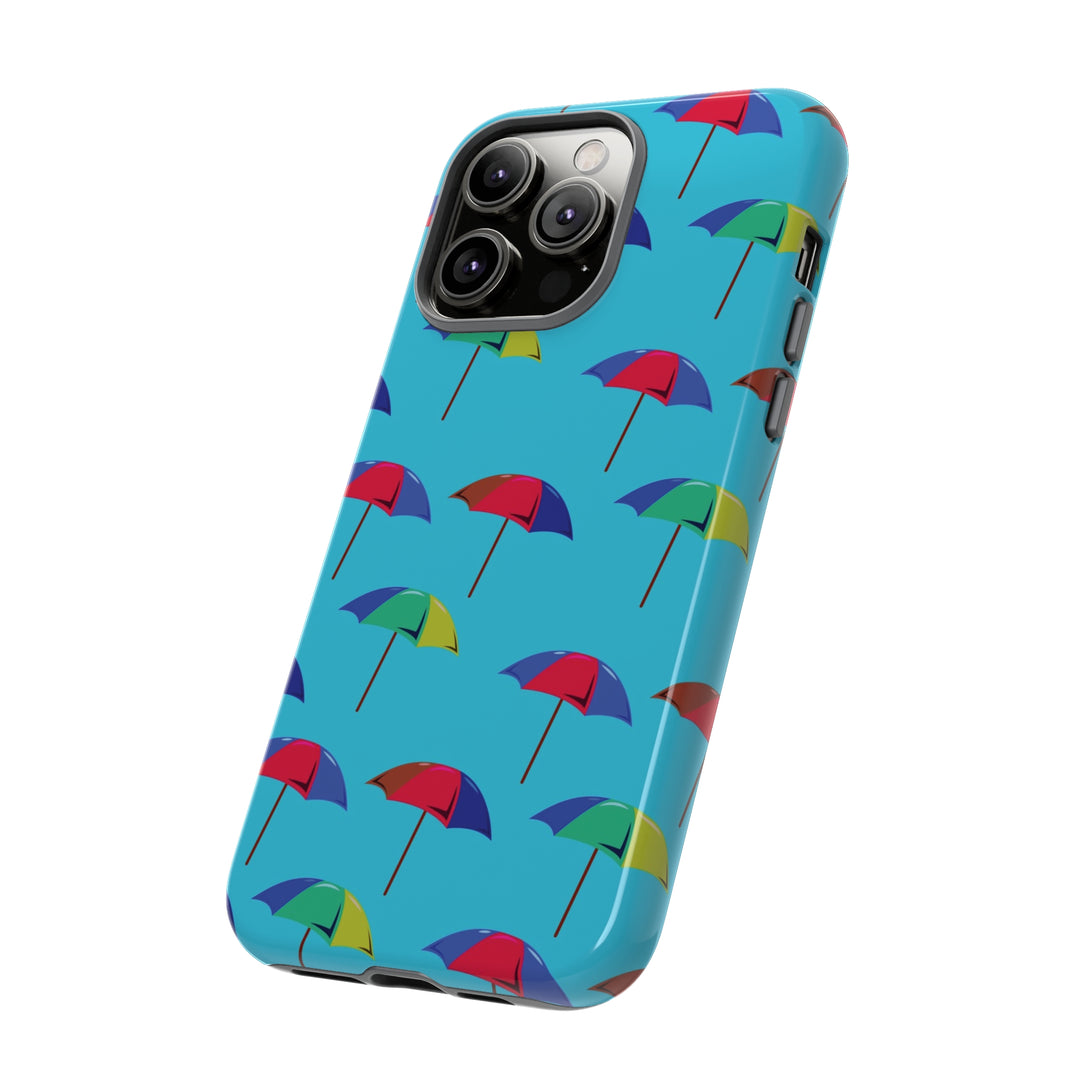 Cute IPhone Case | Colorful Beach Parasols Blue, iPhone 15 Case | iPhone 15 Pro Case, Iphone 14 Case, Iphone 14 Pro Max Case, Protective Iphone Case - Studio40ParkLane
