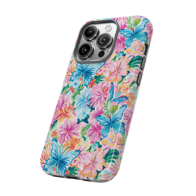 Premium Tough Butterflies Flowers Cute Phone Cases for Samsung S24, S23, S22, S21, S20, Plus and Ultra, Iphone 16 Pro Max,15, 14, 13, 12, 11, 10