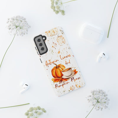 Impact Resistant, Fall Leaves Pumpkin Pie, Cute Phone Cases for Samsung S24, S23, S22, S21, IPhone 15 pro Iphone 14 pro Iphone 13 IPhone 12 Iphone 11