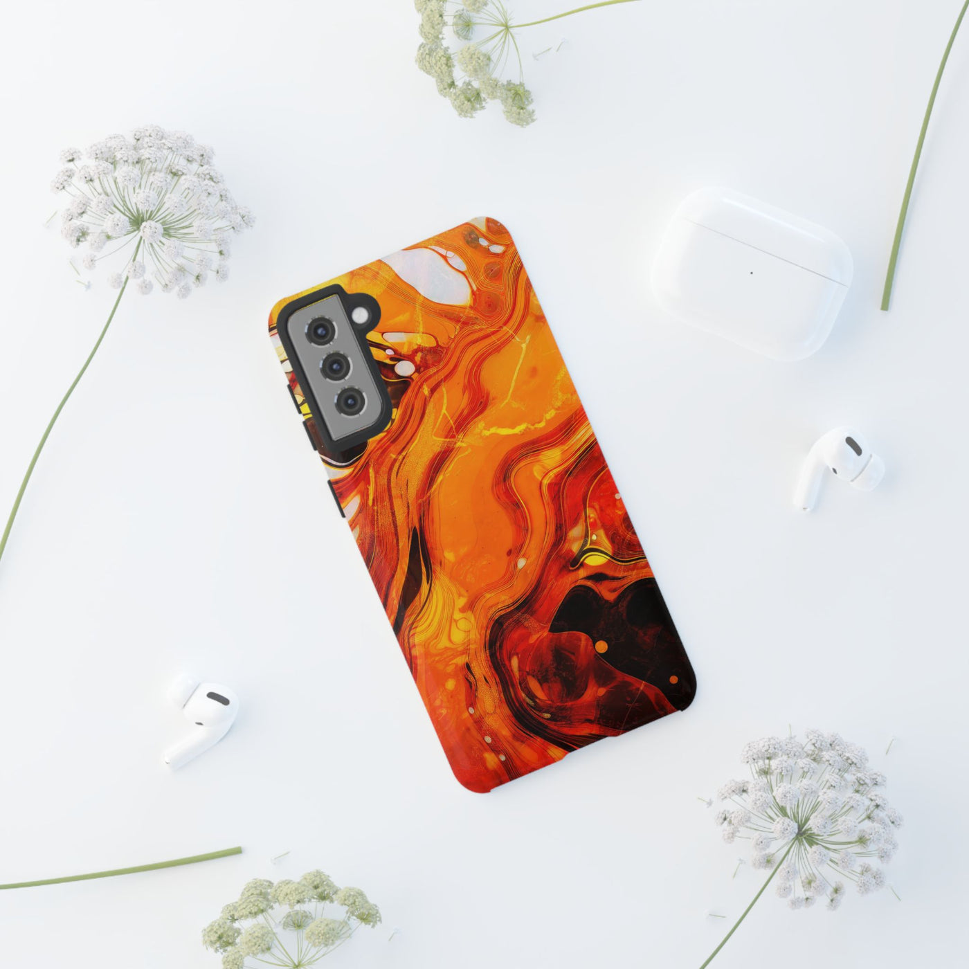 Impact Resistant, Fall Colors Marble, Cute Phone Cases for Samsung S24, S23, S22, S21, IPhone 15 pro Iphone 14 pro Iphone 13 IPhone 12 Iphone 11