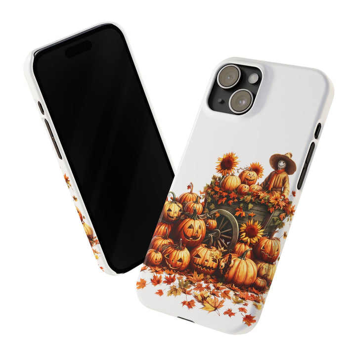 Slim Fall Leaves Scarecrow Slim Cute Phone Cases for Iphone | iPhone 15 Case | iPhone 15 Pro Max Case, Iphone 14, Iphone 14 Pro Max, Iphone 13 - Studio40ParkLane
