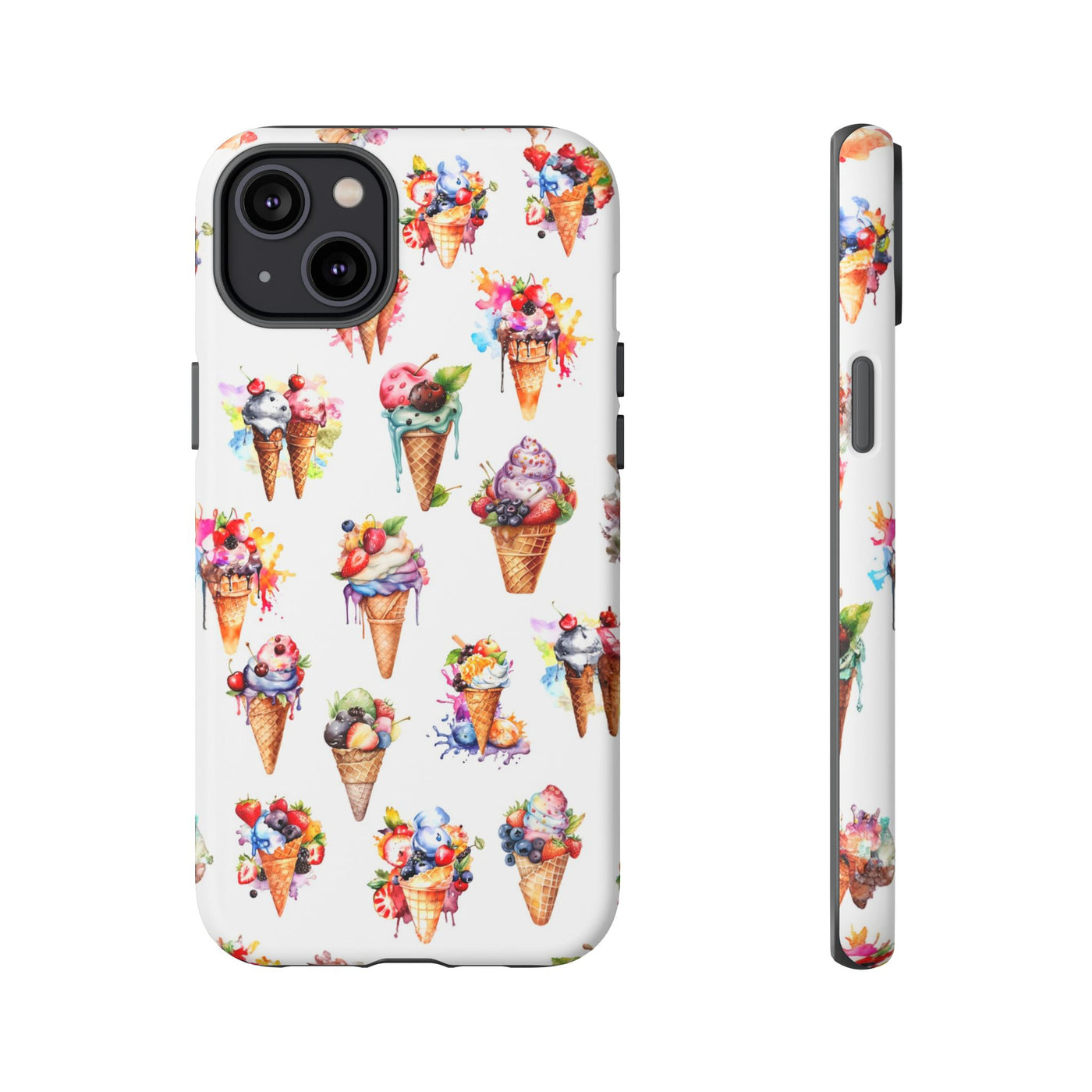 Impact Resistant, Summer Icecream, Cute Phone Cases for Samsung S24, S23, S22, S21, IPhone 15 pro, Iphone 14 pro, Iphone 13 IPhone 12, Iphone 11